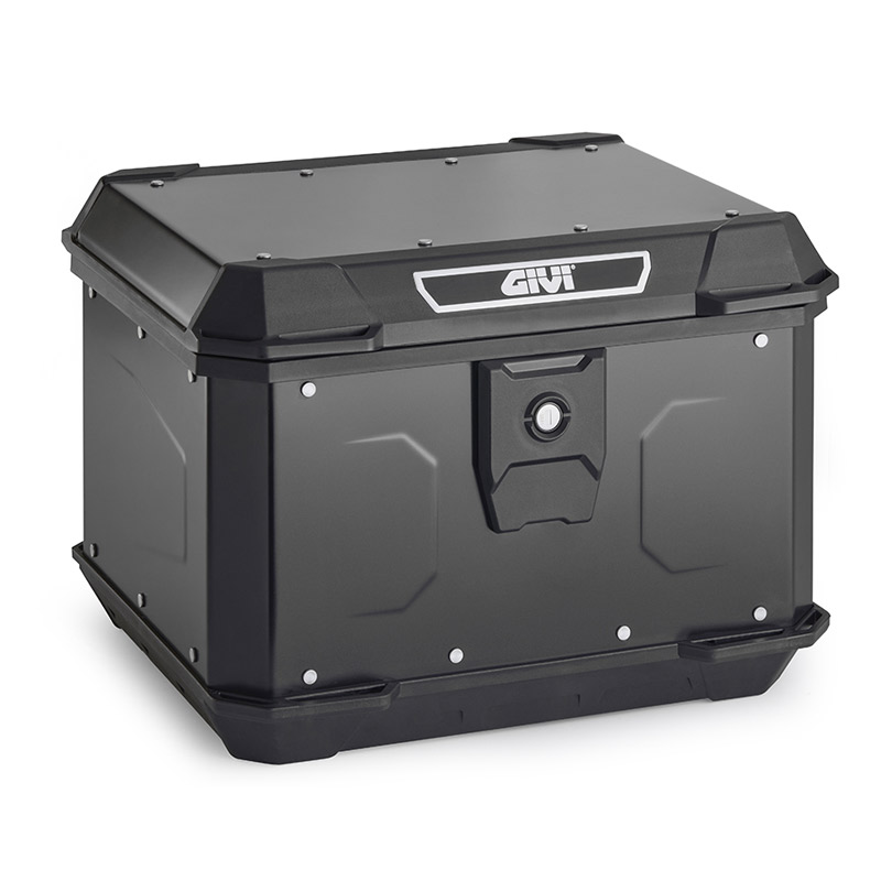 Βαλίτσα 44 λίτρα ALP44B αλουμίνιο μαύρη monolock με πιάστρα + κιτ τοποθέτησης GIVI