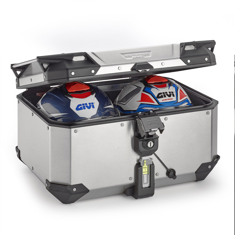 Βαλίτσα κεντρική ασημί 58 lt OBKEV58A EVO monokey χωρίς πιάστρα+κλειδί GIVI