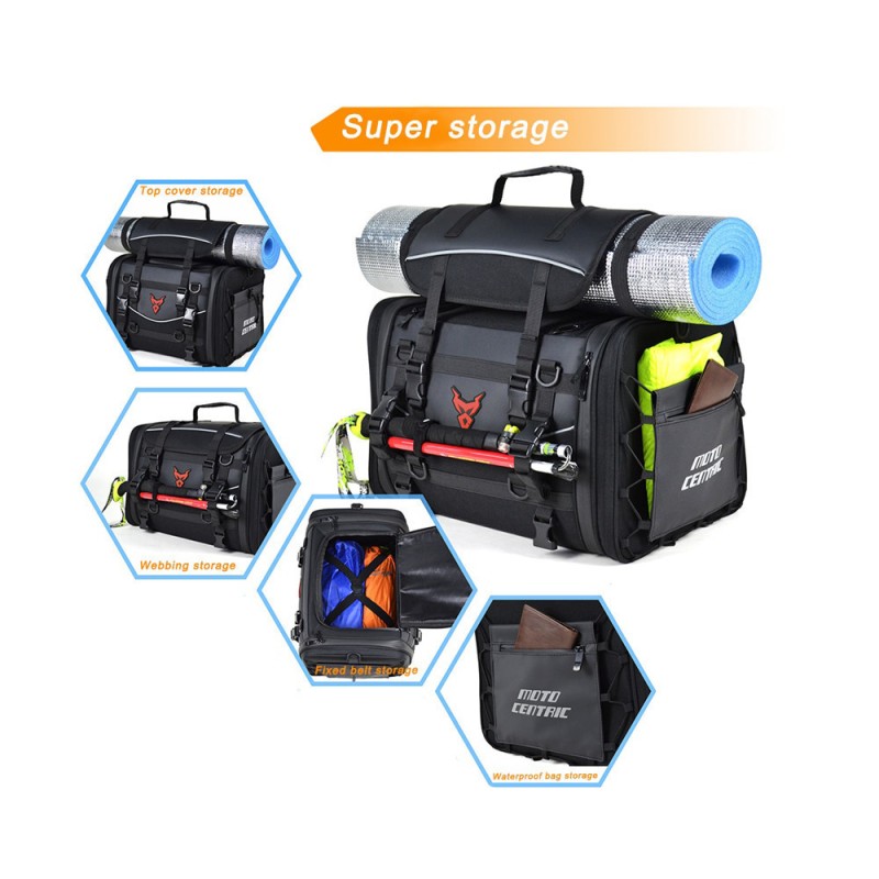 ΣΑΚΙΔΙΟ ΟΥΡΑΣ MOTOCENTRIC CARBON TAIL BAG 46-LT MC-0125 XL ΓΚΡΙ