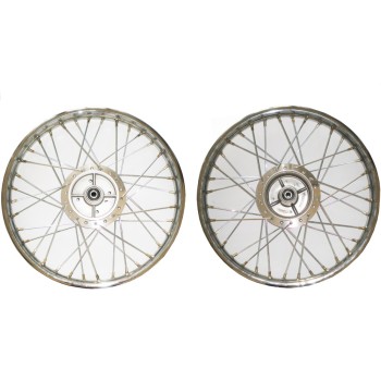 Ρόδα Πίσω με Ρουλ. και Λάστιχα Ταμπ. Ασημί HONDA NF100SUPRA 