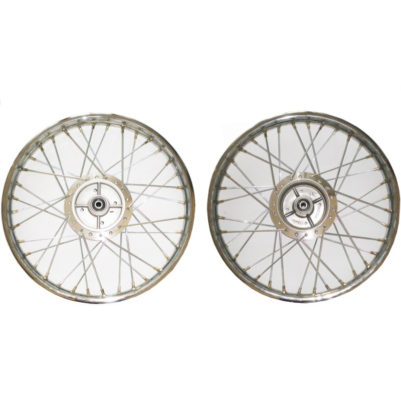 Ρόδα Πίσω με Ρουλ. και Λάστιχα Ταμπ. Ασημί HONDA NF100SUPRA 