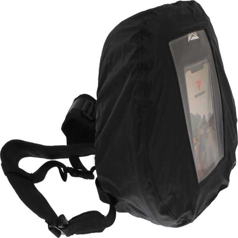 Motowolf Tank Bag Μοτοσυκλέτας με Ιμάντες με Θήκη Κινητού Μαύρο 6lt