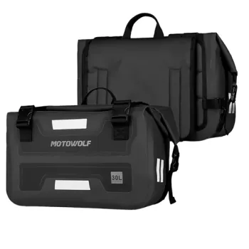 Σαμάρια αδιάβροχα ζεύγος Motowolf MDL0720 30lt+30Lt Μαύρα