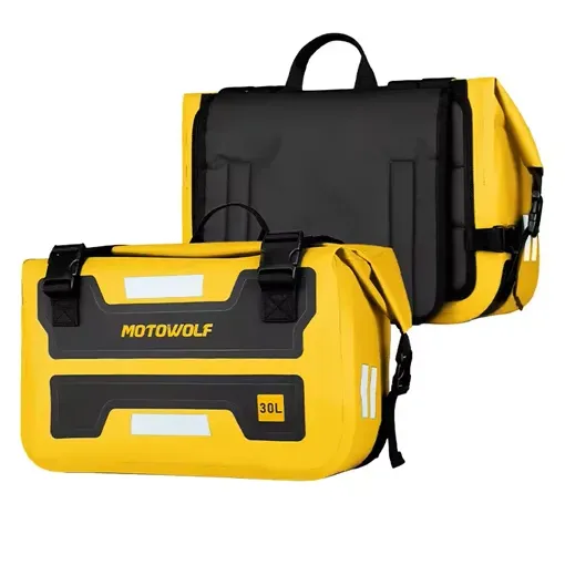 Σαμάρια αδιάβροχα ζεύγος Motowolf MDL0720 30lt+30Lt Κίτρινο