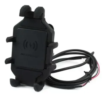Motowolf Βάση Κινητού Μοτοσυκλέτας για Τιμόνι με Φορτιστή USB