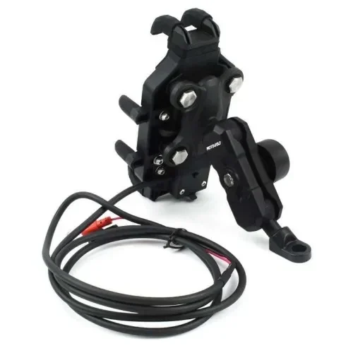 Motowolf Βάση Κινητού Μοτοσυκλέτας για Τιμόνι με Φορτιστή USB