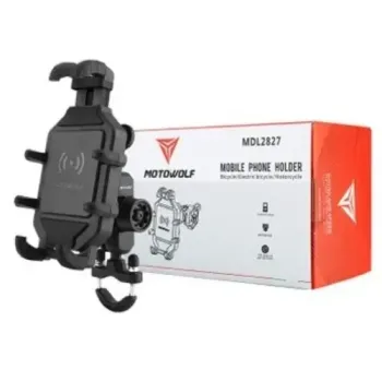 Motowolf Βάση Κινητού Μοτοσυκλέτας για Τιμόνι με Φορτιστή USB