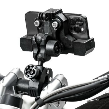 Motowolf Βάση Κινητού Μοτοσυκλέτας με Ενσωματωμένη Bάση για Action Camera