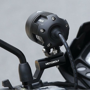 Motowolf Προέκταση Καθρέπτη Μηχανής Μπαράκι Μαύρο