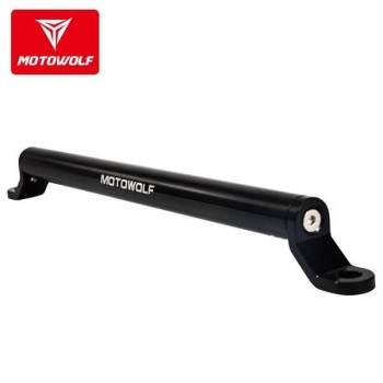 Motowolf Ρυθμιζόμενη Μπάρα Μοτοσυκλέτας για το Τιμόνι Αλουμινίου Μαύρη