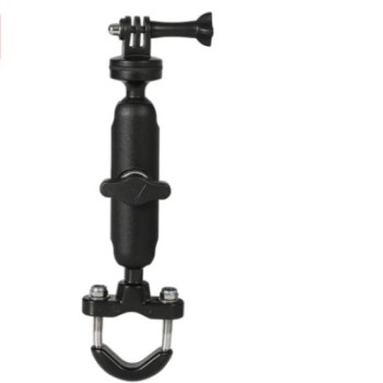 Motowolf Βάση Αλουμινίου για Action Camera/GoPro για Βάση Καθρέπτη Μοτοσυκλέτας 360 Μοιρών