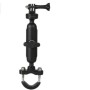 Motowolf Βάση Αλουμινίου για Action Camera/GoPro για Βάση Καθρέπτη Μοτοσυκλέτας 360 Μοιρών