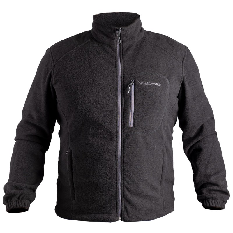 Nordcode Μπουφάν Μηχανής Husky Ανδρικό Χειμερινό Fleece Μαύρο