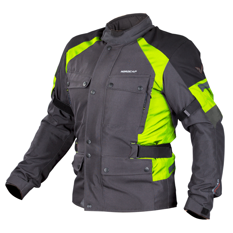Nordcode Μπουφάν Μηχανής Horizon Ανδρικό Χειμερινό Μαύρο Dark γκρί- fluo