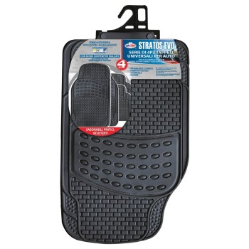 Oto Top - Σετ Πατάκια Αυτοκινήτου Universal  από Μαλακό PVC STRATOS EVO – Αντιολισθητικά - 4τμχ. (0007846OT150/OTO)