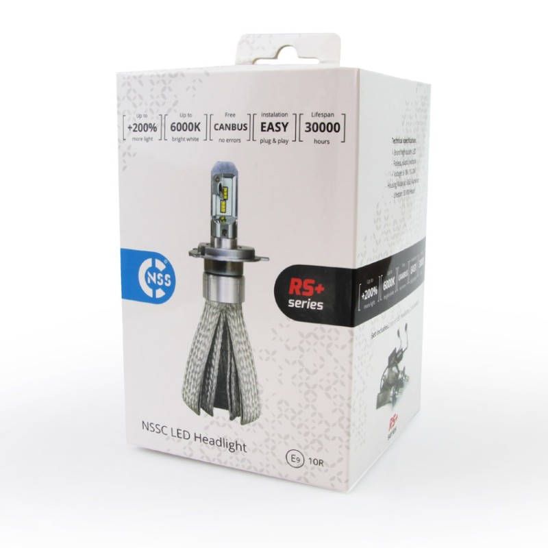 H1 RS+ SLIM SERIES 12-36V 50W 6000K 3500lm +200% LUXEON ZES LED CAN-BUS (ΨΥΚΤΡΑ ΛΕΠΙΔΕΣ ΦΤΕΡΟΥ) AMiO - 2 ΤΕΜ.