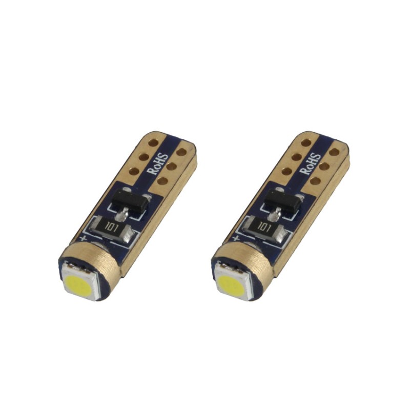 T5 ΛΑΜΠΑΚΙ STANDARD LED 12V - 0,5W - 5600K - 1 LED (ΛΕΥΚΟ/ΨΥΧΡΟ) AMiO - 2 ΤΕΜ.