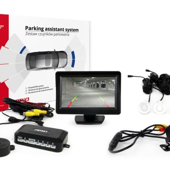 ΣΥΣΤΗΜΑ ΠΑΡΚΑΡΙΣΜΑΤΟΣ 12V ΜΕ 4 ΑΙΣΘΗΤΗΡΕΣ (ΛΕΥΚΟ) 22mm ΚΑΜΕΡΑ HD-315 ΚΑΙ ΟΘΟΝΗ TFT01 ΑΜΙΟ