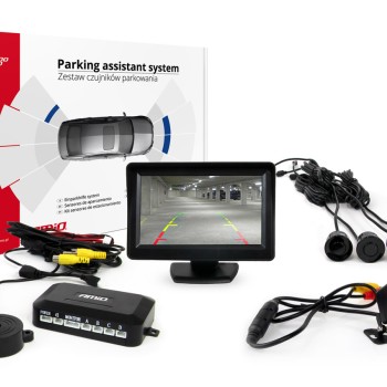 ΣΥΣΤΗΜΑ ΠΑΡΚΑΡΙΣΜΑΤΟΣ 12V ΜΕ 4 ΑΙΣΘΗΤΗΡΕΣ (ΜΑΥΡΟ) 22mm ΚΑΜΕΡΑ HD-315 ΚΑΙ ΟΘΟΝΗ TFT01 ΑΜΙΟ