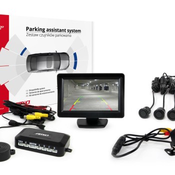 ΣΥΣΤΗΜΑ ΠΑΡΚΑΡΙΣΜΑΤΟΣ 12V ΜΕ 4 ΑΙΣΘΗΤΗΡΕΣ ΤΥΠΟΥ GOLD (ΜΑΥΡΟ) 18mm ΚΑΜΕΡΑ HD-315 ΚΑΙ ΟΘΟΝΗ TFT01 ΑΜΙΟ