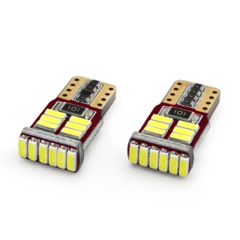 T10 W5W 12V 2,2W LED CAN-BUS 18xSMD4014 ΛΕΥΚΟ 5600K 12x23mm 2ΤΕΜ.