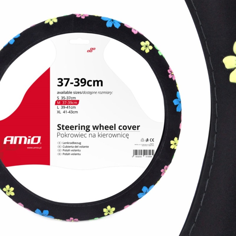 ΚΑΛΥΜΜΑ ΤΙΜΟΝΙΟΥ 37/39CM SWC-13 ΜΑΥΡΟ ΜΕ ΛΟΥΛΟΥΔΙΑ ΑΜΙΟ - 1 ΤΕΜ.