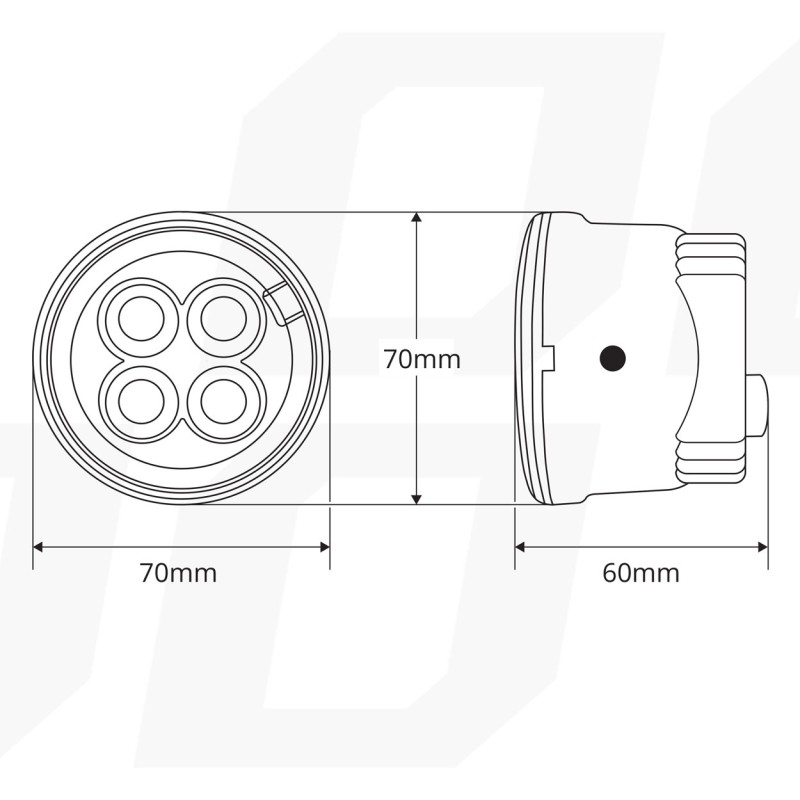 ΦΩΤΑ ΗΜΕΡΑΣ DRL 510L 12V 11,16W 8xSMD LED 800lm ΣΤΡΟΓΓΥΛΟΙ 70mm  ΑΜΙΟ 2ΤΕΜ