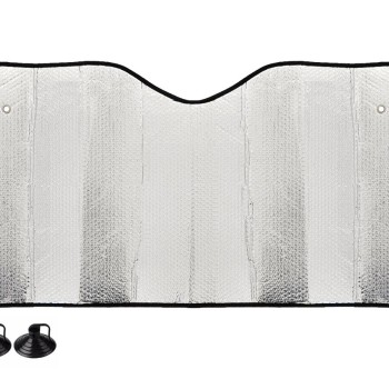 ΗΛΙΟΠΡΟΣΤΑΣΙΑ ΕΣΩΤΕΡΙΚΗ ΑΣΗΜΙ ΜΕ ΒΕΝΤΟΥΖΕΣ 130x60cm AMIO - 1 ΤΕΜ.