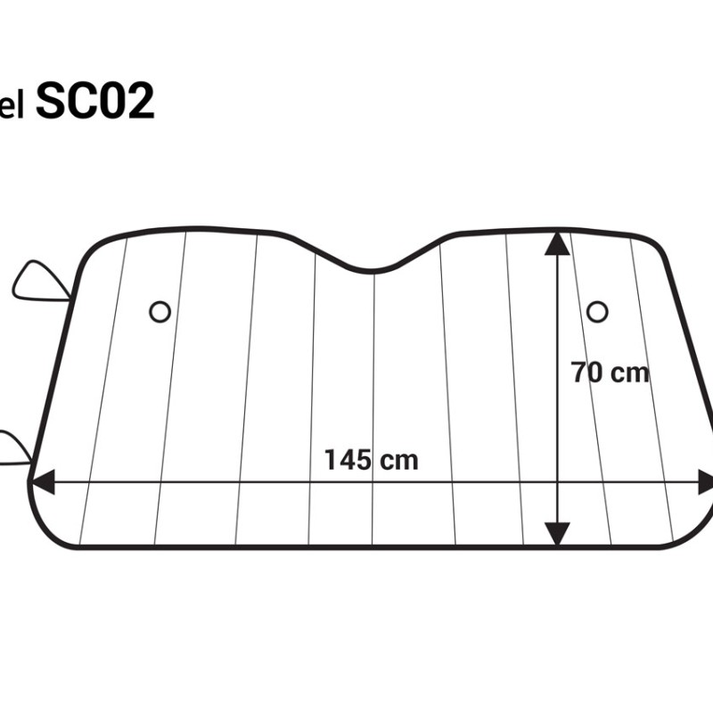 ΗΛΙΟΠΡΟΣΤΑΣΙΑ ΕΣΩΤΕΡΙΚΗ ΑΣΗΜΙ ΜΕ ΒΕΝΤΟΥΖΕΣ 145x70cm AMIO - 1 ΤΕΜ.