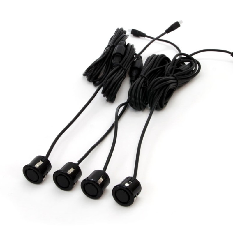 ΣΥΣΤΗΜΑ ΠΑΡΚΑΡΙΣΜΑΤΟΣ 12V ΜΕ 4 ΔΙΑΙΡΟΥΜΕΝΟΥΣ ΑΙΣΘΗΤΗΡΕΣ GOLD (ΜΑΥΡΟ) 18mm ΚΑΙ BUZZER (ΜΟΝΟ ΗΧΟΣ) ΑΜΙΟ - 1 ΤΕΜ.