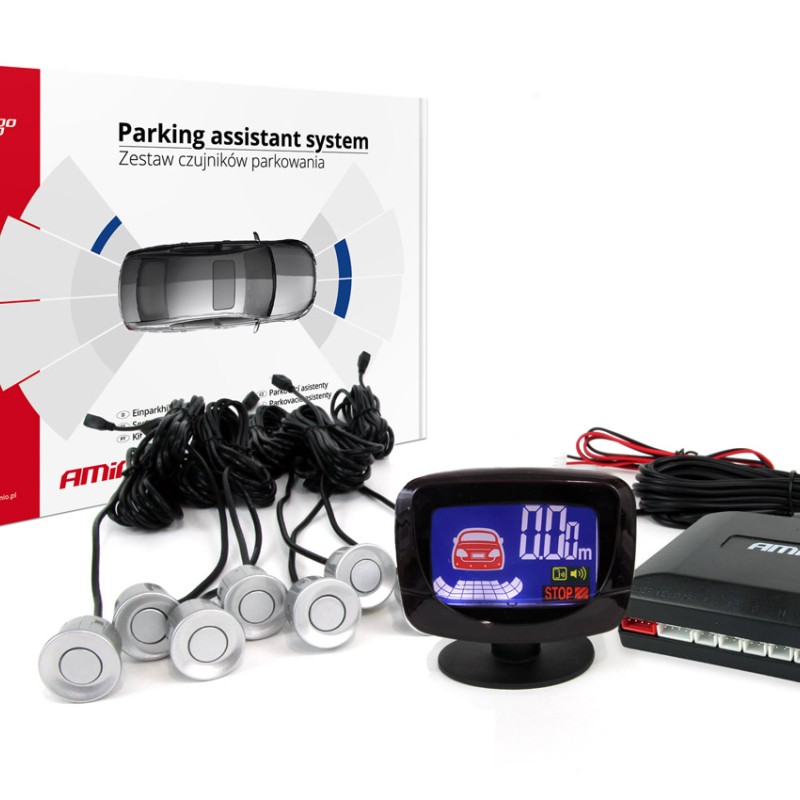 ΣΥΣΤΗΜΑ ΠΑΡΚΑΡΙΣΜΑΤΟΣ 12V ΜΕ 8 ΑΙΣΘΗΤΗΡΕΣ (ΑΣΗΜΙ) 22 mm ΚΑΙ ΟΘΟΝΗ LED-GRAF AMIO - 1 ΤΕΜ.