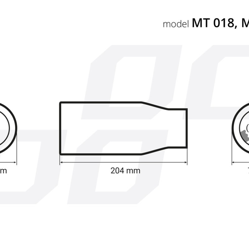 ΑΚΡΟ (ΜΠΟΥΚΑ) ΕΞΑΤΜΙΣΗΣ MT018BC 50>65mm (ΜΗΚΟΣ: 204mm) ΑΜΙΟ -1 ΤΕΜ.