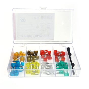 ΑΣΦΑΛΕΙΕΣ MINI 80ΤΕΜ ΔΙΑΦΟΡΕΣ ΣΕ ΚΟΥΤΙ 10x5A/10x7.5A/20x10A/10x15A/10x20A/10x25A/10x30A