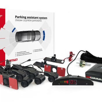 ΣΥΣΤΗΜΑ ΠΑΡΚΑΡΙΣΜΑΤΟΣ 12V ΜΕ 8 ΑΙΣΘΗΤΗΡΕΣ ΤΥΠΟΥ INSIDE MOUNT (ΜΑΥΡΟ) 16,5mm ΚΑΙ ΟΘΟΝΗ AMIO