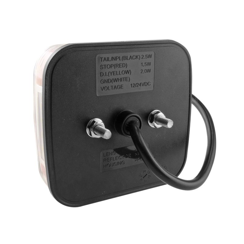 ΦΑΝΑΡΙ ΠΙΣΙΝΟ RCL-08-LR 10-30V LED 108x102x38mm ΜΕ ΚΑΛΩΔΙΟ 1ΤΕΜ