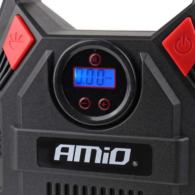 ΚΟΜΠΡΕΣΕΡ ΑΕΡΑ 12V 10bar/150psi ΜΕ 3 ΑΝΤΑΠΤΟΡΕΣ ΚΑΙ ΨΗΦΙΑΚΗ ΕΝΔΕΙΞΗ ACOMP-17 AMIO