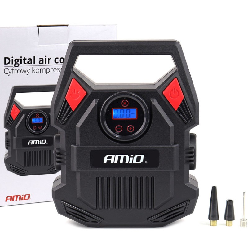 ΚΟΜΠΡΕΣΕΡ ΑΕΡΑ 12V 10bar/150psi ΜΕ 3 ΑΝΤΑΠΤΟΡΕΣ ΚΑΙ ΨΗΦΙΑΚΗ ΕΝΔΕΙΞΗ ACOMP-17 AMIO