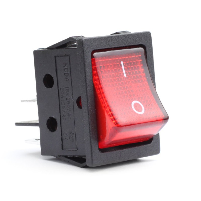 ΔΙΑΚΟΠΤΗΣ ΤΕΤΡΑΓΩΝΟΣ ΜΕ ΚΟΚΚΙΝΟ LED ΑΜΙΟ