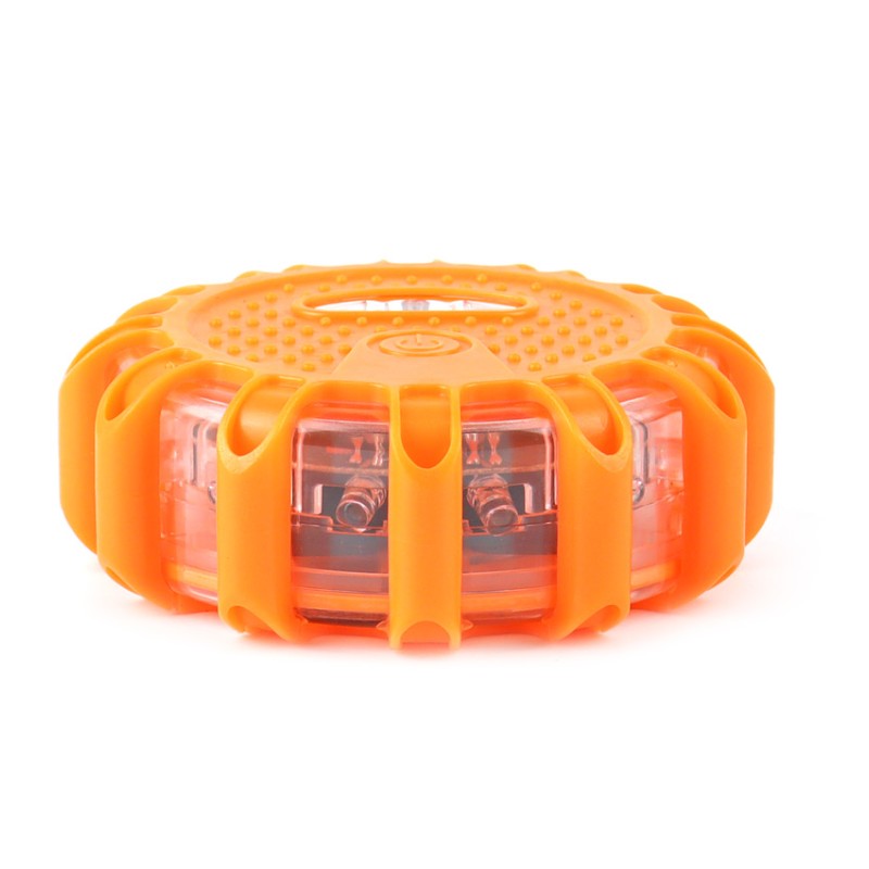 ΦΩΣ ΠΡΟΕΙΔΟΠΟΙΗΤΙΚΟ ΣΤΡΟΓΓΥΛΟ LED ΜΠΑΤΑΡΙΑΣ 12SMD+3SMD ΜΕ ΦΑΚΟ