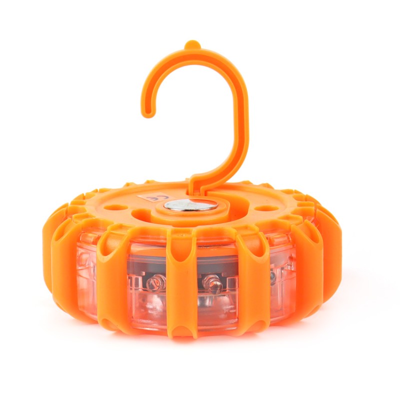 ΦΩΣ ΠΡΟΕΙΔΟΠΟΙΗΤΙΚΟ ΣΤΡΟΓΓΥΛΟ LED ΜΠΑΤΑΡΙΑΣ 12SMD+3SMD ΜΕ ΦΑΚΟ