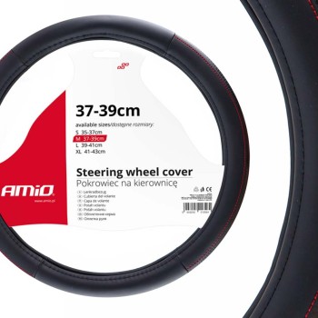 ΚΑΛΥΜΜΑ ΤΙΜΟΝΙΟΥ 37/39CM SWC-28 ΜΑΥΡΟ ΜΕ ΚΟΚΚΙΝΗ ΡΑΦΗ