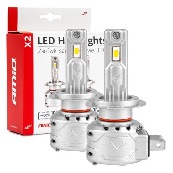 ΛΑΜΠΕΣ LED H7/H18 10-16V 72W 6.500K 7920lm CANBUS (ΑΝΕΜΙΣΤΗΡΑΚΙ) X2 SERIES AMIO - 2ΤΕΜ.