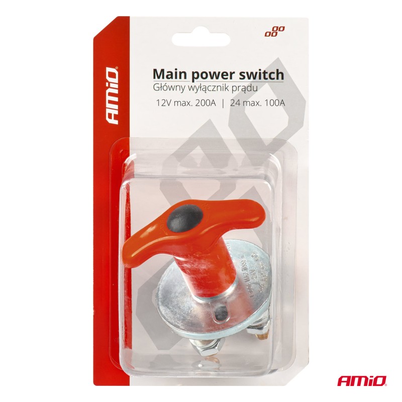 ΚΕΝΤΡΙΚΟΣ ΔΙΑΚΟΠΤΗΣ ΜΠΑΤΑΡΙΑΣ ΓΕΝΙΚΟΥ ΡΕΥΑΜΤΟΣ 12/24V 200A (KILLER SWITCH) ΑΜΙΟ - 1 ΤΕΜ.