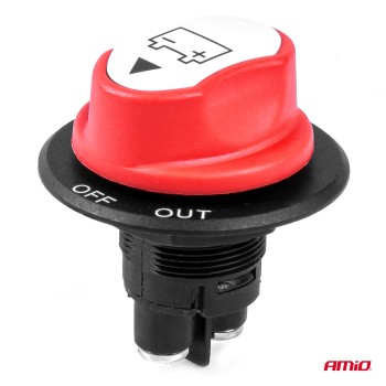 ΔΙΑΚΟΠΤΗΣ POWER-OFF ΜΠΑΤΑΡΙΑΣ ΓΕΝΙΚΟΥ ΡΕΥΜΑΤΟΣ 12-32V 50A 29mm 3 ΛΕΙΤΟΥΡΓΙΩΝ AMIO - 1 ΤΕΜ.
