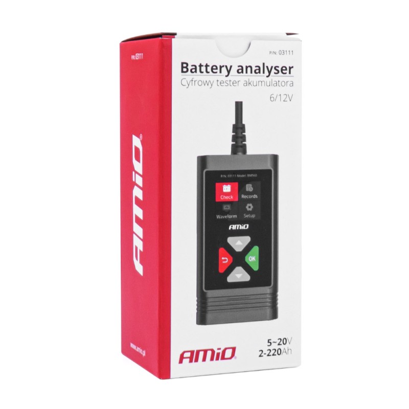 ΤΕΣΤΕΡ ΜΠΑΤΑΡΙΑΣ ΨΗΦΙΑΚΟ (ΜΕΤΡΗΤΗΣ ΤΑΣΗΣ) 6/12V 2>220Ah ΑMiO - 1 TEM.