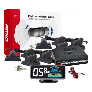 ΣΥΣΤΗΜΑ ΠΑΡΚΑΡΙΣΜΑΤΟΣ TRUCK/ΦΟΡΤΗΓΟΥ 12V ΜΕ 8 ΑΙΣΘΗΤΗΡΕΣ ΣΕ ΜΑΥΡΟ ΧΡΩΜΑ 19 mm ΚΑΙ ΟΘΟΝΗ ΨΗΦΙΑΚΗ 3D LED AMIO - 1 ΤΕΜ.