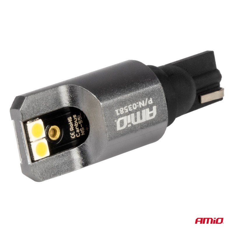 ΛΑΜΠΕΣ T15 W16W 12/24V 6.000K 4xSMD LED FULL CAN-BUS ΛΕΥΚΟ 3030 PRO SERIES AMIO - 2 ΤΕΜ.