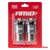 ΛΑΜΠΕΣ LED CAN-BUS PΥ21W BAU15S 12/24V 6.000K 4xSMD ΠΟΡΤΟΚΑΛΙ PRO SERIES AMIO - 2 ΤΕΜ.