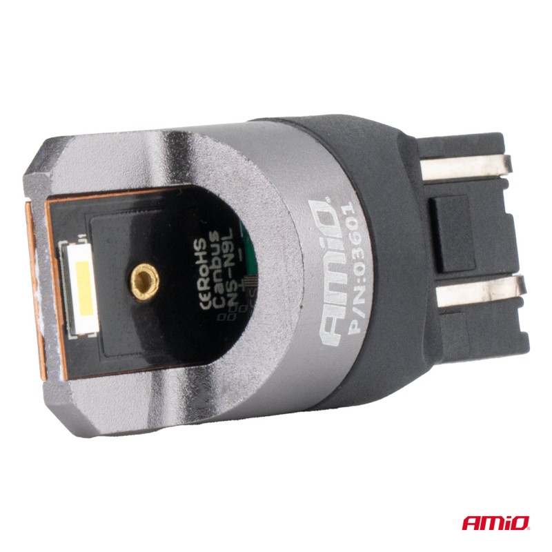 ΛΑΜΠΑΚΙΑ W21/5W 7443 12/24V 6.000K 2xSMD LED FULL CAN-BUS ΛΕΥΚΟ PRO SERIES  AMIO - 2 Τεμ.