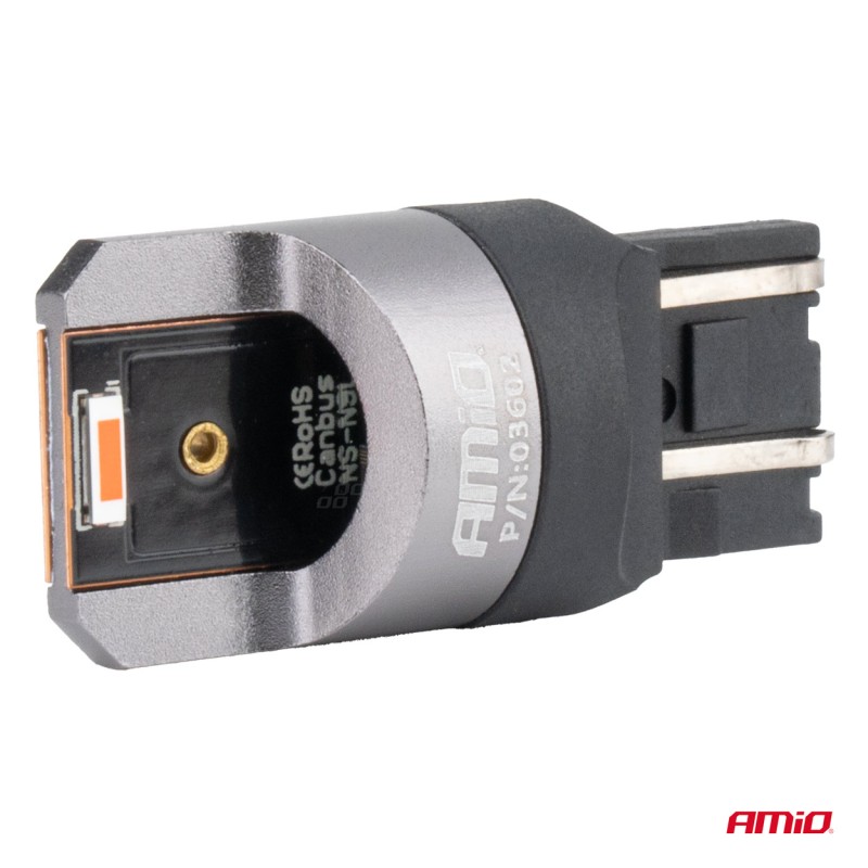 ΛΑΜΠΑΚΙΑ W21/5W 7443 12/24V 6.000K 2xSMD LED FULL CAN-BUS ΚΟΚΚΙΝΟ PRO SERIES  AMIO - 2 Τεμ.